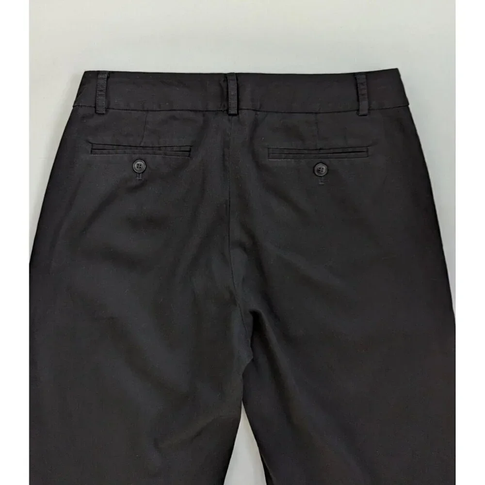 Kenneth Cole Kayla Wide Leg Dress Pant Flat Front Black Size 8